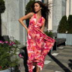 Платье макси с цветочным принтом