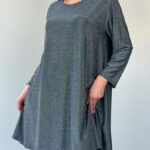 Платье-колокол с люрексом