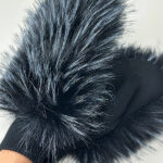 Варежки женские с эко-мехом енота