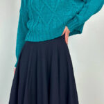 Трикотажная юбка солнце-клеш