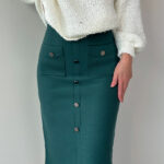 Трикотажная юбка миди