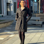 Стеганое демисезонное пальто