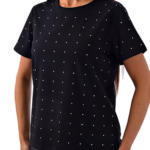 Женская футболка со стразами