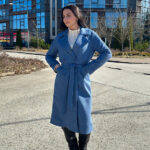 Двубортное демисезонное пальто