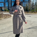 Двубортное демисезонное пальто