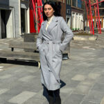 Двубортное демисезонное пальто