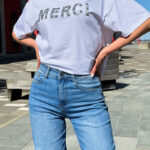 Женская футболка свободного кроя