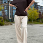 Брюки трикотажные прямого кроя