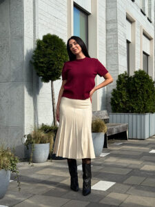 Юбка из вязаного трикотажа миди — изображение 7