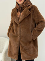 Шуба из эко-меха с капюшоном - Image 7