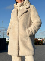 Шуба из эко-меха с капюшоном - Image 9