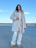 Шуба из эко-меха с капюшоном - Image 11