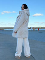 Шуба из эко-меха с капюшоном - Image 13