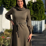 Платье из вязаного трикотажа