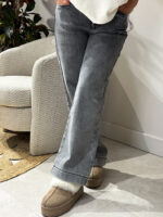 Джинсы палаццо на меху женские