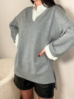 Джемпер-туника с имитацией рубашки - Image 5