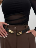 Ремень кожаный женский регулируемый — изображение 3