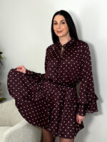 Платье атласное в горох — изображение 5