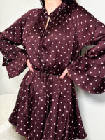 Платье атласное в горох — изображение 6