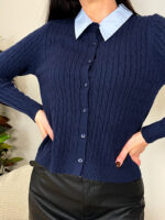 Кардиган с имитацией рубашки