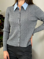 Кардиган с имитацией рубашки — изображение 4