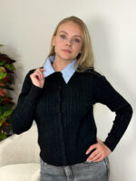 Кардиган с имитацией рубашки — изображение 5