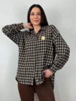 Рубашка женская в клетку