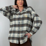 Рубашка женская в клетку