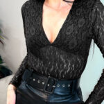 Боди из ажурного гипюра