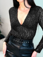 Боди из ажурного гипюра