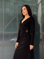 Платье черное длинное