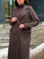 женское двубортное пальто