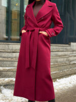 Двубортное длинное пальто - Image 13