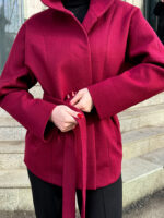 Пальто демисезонное с капюшоном