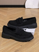 Лоферы женские чёрные