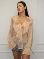 Блуза с воланами