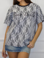 Футболка стильная с кружевом