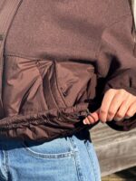 Женский бомбер коричневый