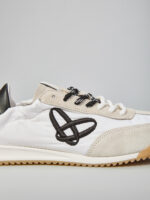 Кеды с отделкой из замши светло-бежевые