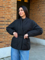 Куртка женская кимоно чёрная