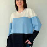 Тёмно-синий  весенний джемпер