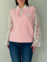 розовый женский джемпер