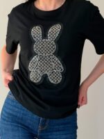 Футболка черная с принтом