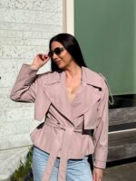 Naiste lühike vööga jope