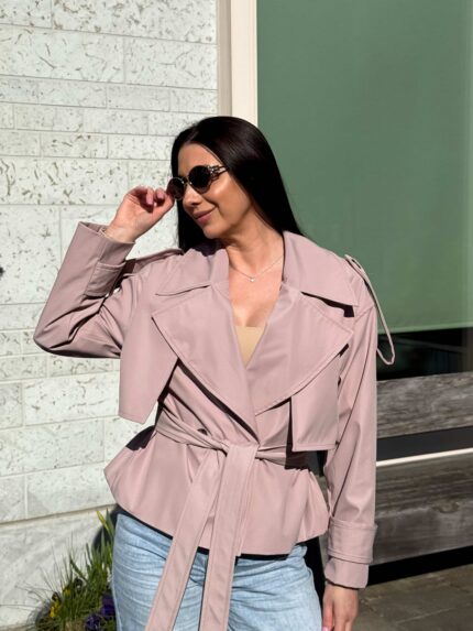 Naiste lühike vööga jope