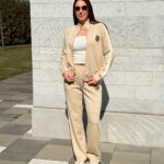 Спортивный трикотажный костюм женский