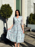 A-lõikeline lillemustriga kleit