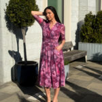 Midi pikkuses kleit mustriga