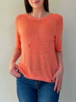 Õhukesest trikookangast T-särk oranž