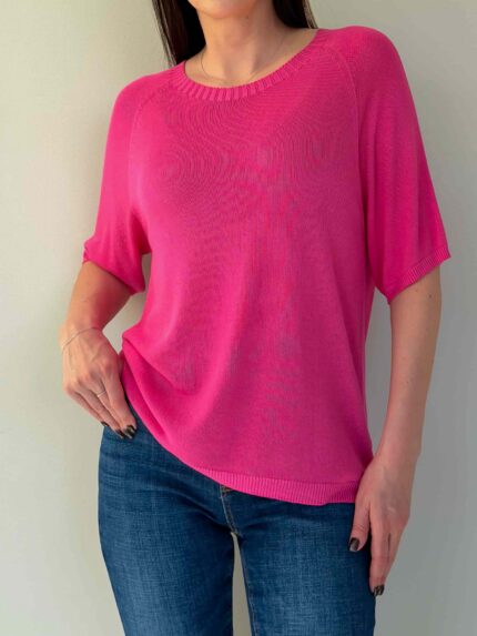 Trikookangast T-särk roosa